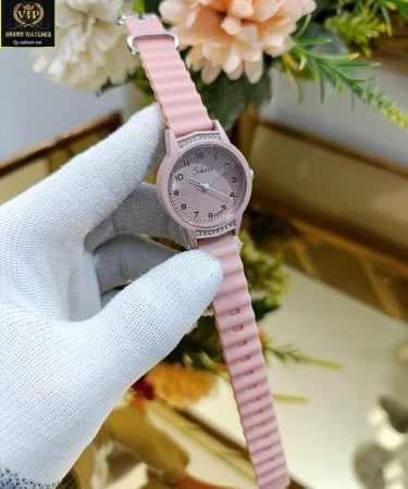 Image showing two 💖 QUALITY GIRLS MATCHING COLOR WATCHES 💖 in different trendy colors, featuring a shiny metal case and stylish straps. Watches are presented elegantly in gift boxes, ideal for best friends.