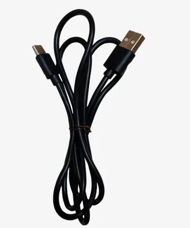 Durable USB-A to USB-C Fast Charging & Data Sync Cable with universal Type-C device compatibility, showing tangle-free design and high-speed data transfer features from Khareedo.