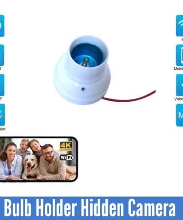 1080P HD WiFi Bulb Holder CCTV Camera for smart home security, wireless hidden video and voice recorder, ideal for baby monitoring and pet surveillance, 2025 model, available at Khareedo Pakistan with Check on Delivery