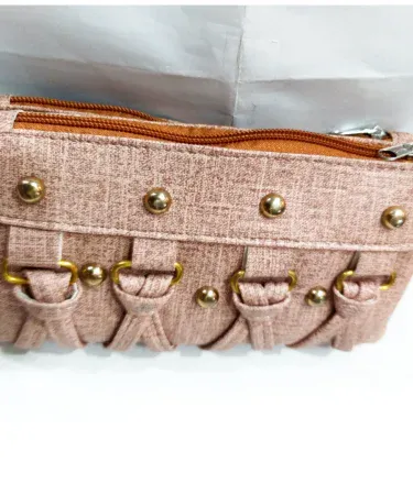 Stylish Cotton Canvas Zipper Pouch for women, versatile organizer bag for cosmetics and travel, available at Khareedo & Kharedo with Check on Delivery.