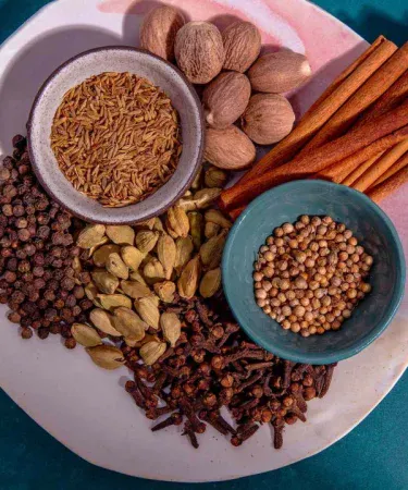 Premium Garam Masala pack, 100% pure and natural mixed desi spices for rich aroma, available in multiple weights.