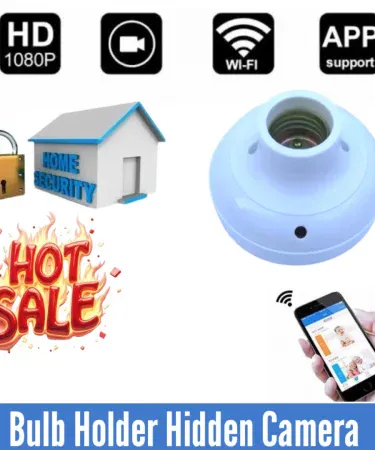 2017 Spy Net Bulb Holder Wifi Camera HD Wireless CCTV V38 App Mini Home Security Camera with Stand