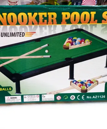 2024 Toy Snooker Table for Kids Play with Balls and Cues | Mini Pool Table for Children by Khareedo