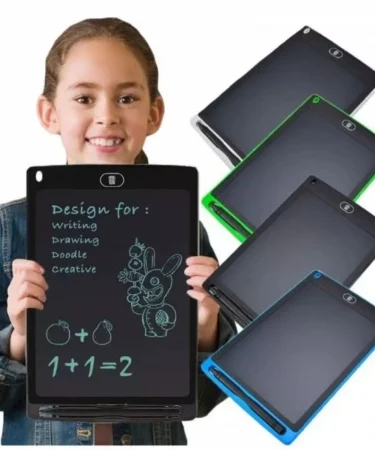 8.5 inch Multicolor LCD Writing Tablet for Kids with stylus, showing a colorful drawing, educational doodle scribble board, mess-free learning toy, Khareedo/Kharedo Pakistan