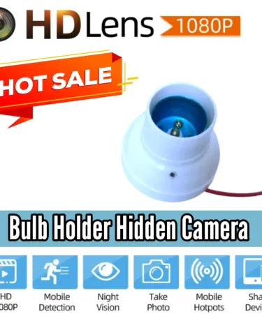 1080P HD WiFi Wireless Bulb Holder CCTV Camera 2025 for smart home security with video and voice recorder