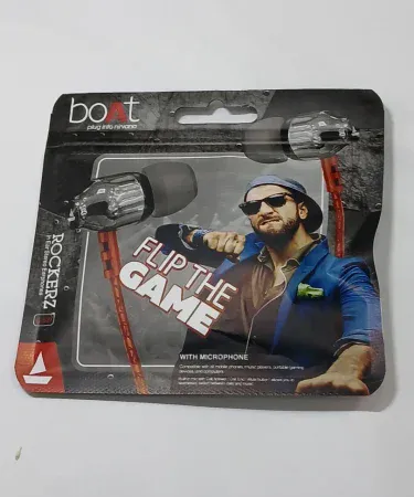 Boat Stereo Gaming Earphone with in-line microphone, 3.5mm jack, and noise isolation for universal compatibility with PC, mobile, and gaming consoles