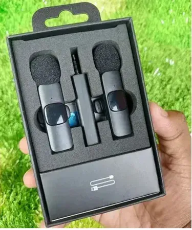 K9 Dual Wireless Lavalier Microphone USB Type C with Noise Reduction for YouTube and Interviews, Plug & Play Mini Lapel Mic