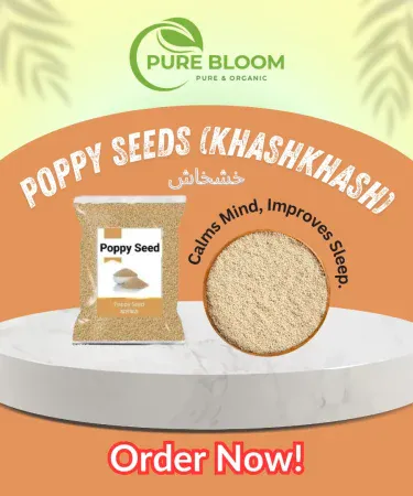 ** Premium Poppy Seeds (Khashkhash) 100% Pure & Natural, rich in calcium and fiber, ideal for healthy cooking and desserts, available at Khareedo.pk in Pakistan.