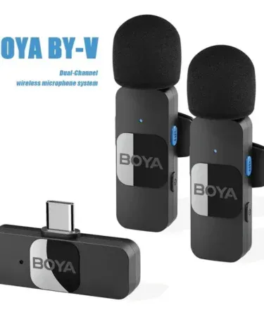 K9 Dual Wireless Lavalier Microphone USB Type-C Plug & Play with Noise Reduction for YouTube, Vlogging, Interviews - Mini Lapel Mic for Phones