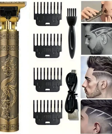 T9 Trimmer High Quality for Men, Black, Cordless, Precision Beard Shaver with sharp blades, grooming tool for clean shave