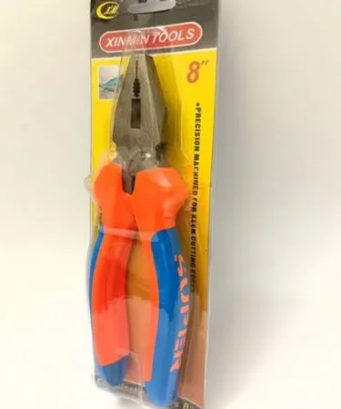 Super Combination Plier Electric Plas 8inch 3 Piece Set with Cutter and Nose, Durable Carbon Steel Insulated Handle for Home and Electrical Use - Khareedo Pakistan