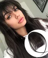 Natural forehead hair fake fringes air bangs wig for women – invisible comic flush bangs, imagecaption=Natural Forehead Ins Hair Fake Fringes Air Bangs Wig – perfect for a seamless, realistic look.