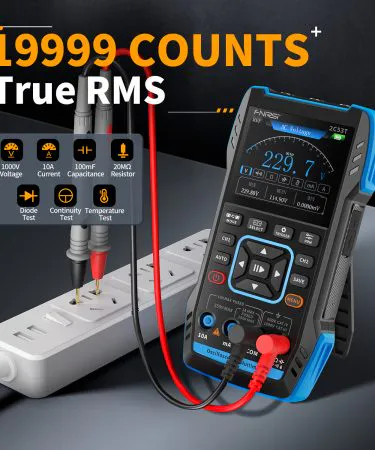 FNIRSI 2C53T Handheld 3-in-1 Oscilloscope Multimeter Signal Generator front view`
