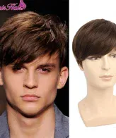 Men’s natural short hair wig – realistic boy cosplay and daily fashion style
