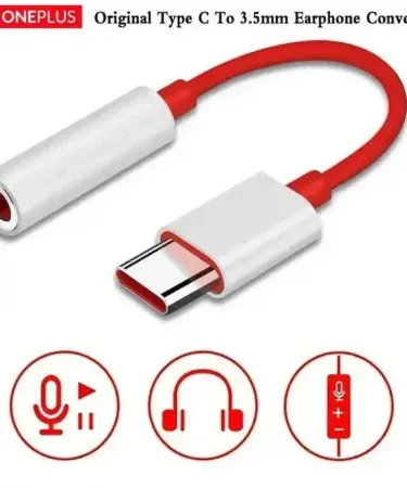 Type-C-to-3.5mm-Earphone-Converter-White-and-Red-Audio-Adapter**
