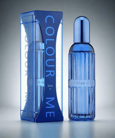 ** Colour Me Blue 100ml Eau de Parfum, a fresh cool masculine perfume with aquatic and citrus notes, ideal for daily wear and summer, available at Khareedo.pk with Check on Delivery.