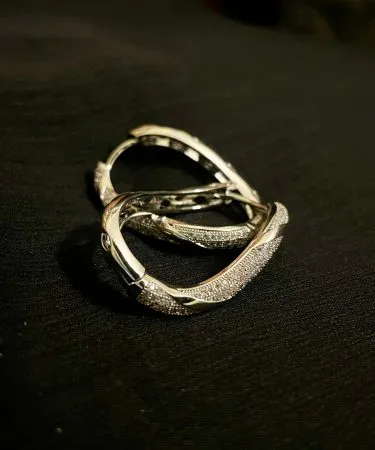 modern-textured-silver-hoops-earrings-pakistan**