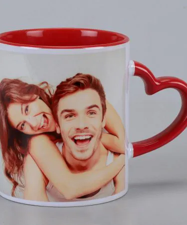 High-quality Customised Mug with a family photo and personalized text, featuring a fade-proof, heat-resistant print, available for online purchase on Khareedo with Check on Delivery service in Pakistan.