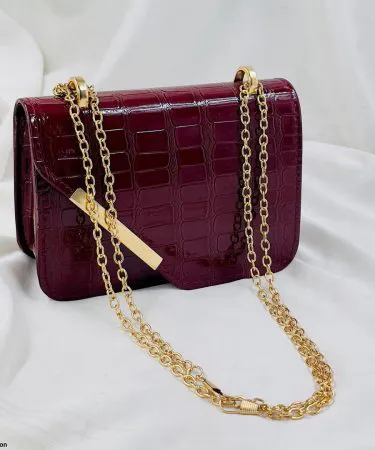 Cut Shaped Ladies Hand Bag PU material stylish women's handbag, imagecaption=Elegant cut‑shaped PU handbag perfect for casual, formal, and party wear.