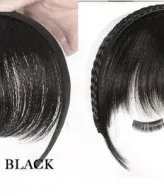 Stylish front hair bangs headband with synthetic braids – heat‑resistant fake straight bangs – Khareedo & Kharedo , imagecaption=Stylish Front Hair Bangs Headband – Synthetic Braids – Heat‑Resistant – Available at Khareedo and Kharedo ,