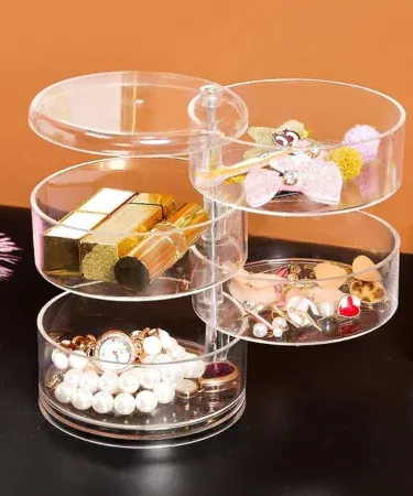 transparent-rotating-acrylic-jewelry-organizer-with-lid-for-earrings-necklaces-bracelets-and-makeup**