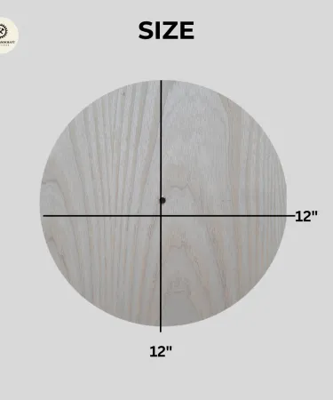 12-inch round MDF clock base with wooden grain design, perfect for resin art and DIY projects**