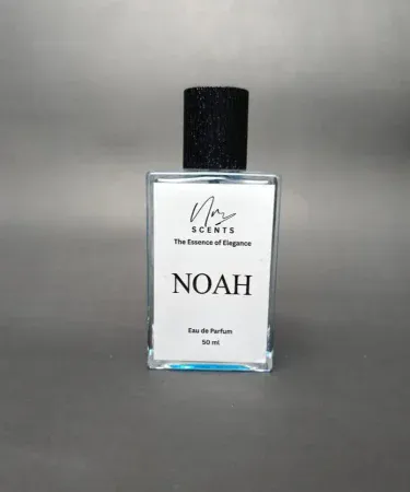NOAH by NR Scents perfume bottle, elegant design, premium fragrance for men and women, where strength meets serenity scent, long-lasting aroma, available at Khareedo Pakistan