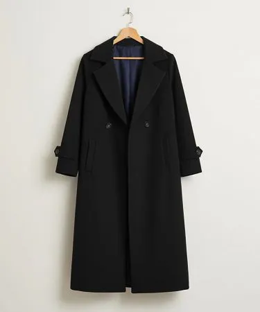 Classic-Old-Money-Chic-Long-Coat-Black-Fleece-Warm-All-Size-Khareedo-Pakistan**
