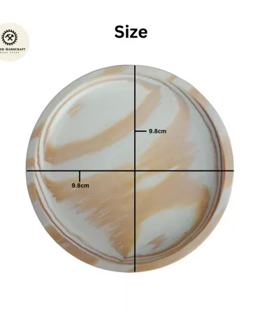 YellowPan Handcrafted Wooden Tea Coaster Set on a Coffee Table**