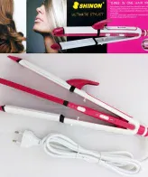 IN STYLE Professional Ceramic Hair Straightener SHINON 3‑in‑1 on a sleek black background, imagecaption=IN STYLE SHINON 3‑in‑1 Ceramic Hair Straightener – available at Khareedo & Kharedo.