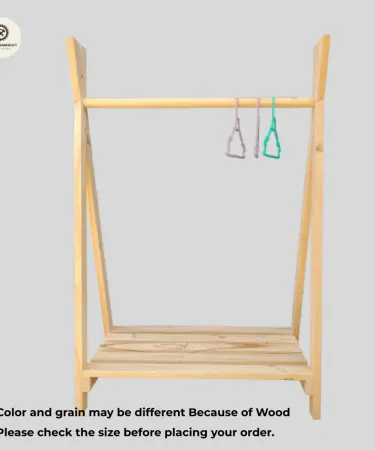 unfinished-natural-wood-kids-cloth-stand-baby-wardrobe-storage**