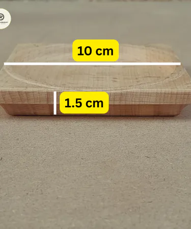 Handcrafted Beechwood Square Tea Coaster with Aesthetic Design**