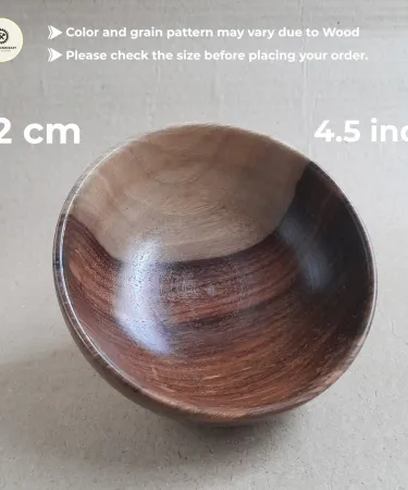 Handcrafted Sheesham Wood Serving Bowl with Dual-Tone Finish**