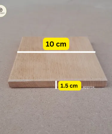 Premium handcrafted beechwood square drink cover lid for cups and glasses**