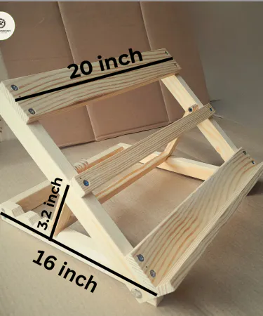 Adjustable wooden table easel and book reading stand for painting and reading.