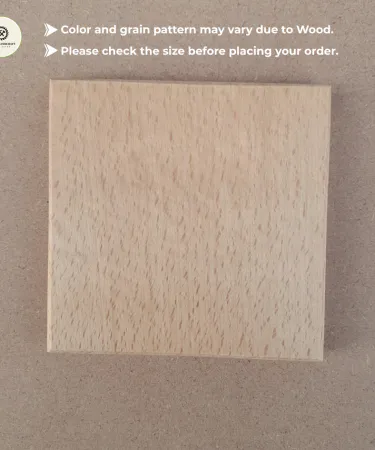 Premium handcrafted beechwood square drink cover lid for cups and glasses**