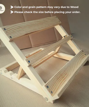 Adjustable wooden table easel and book reading stand for painting and reading.