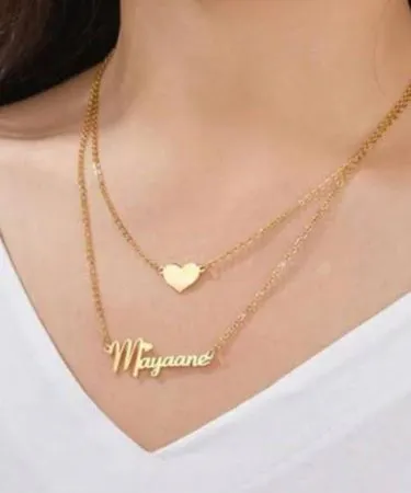 Customised Artificial Name Locket – gold plated personalized jewellery by Khareedo Kharedo, imagecaption=Personalised gold‑plated Artificial Name Locket available for custom engraving – shop now on Khareedo|Kharedo.