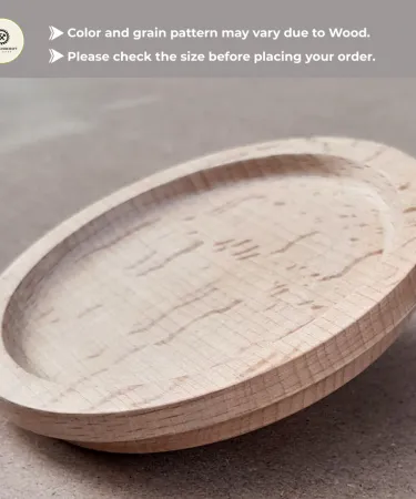 Elegant Beechwood Round Tea Coaster, Handcrafted Wood Placement Coaster for Home Decor**