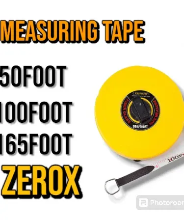 Best quality fibre measuring tape 50ft and 100ft with durable casing, ideal for accurate measurements in construction, surveying, and DIY projects, available for online purchase at Khareedo/Kharedo Pakistan with check on delivery.