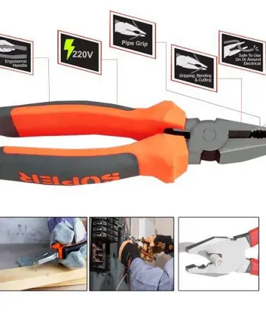 ** Super 8 inch combination plier and best quality electrical cutter for professional electrical use