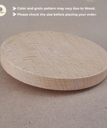 Premium Handcrafted Beechwood Drink Cover Lid with Natural Finish, 10cm Round Wooden Cup Lid and Glass Cover Plate, Khareedo Pakistan Product Image**