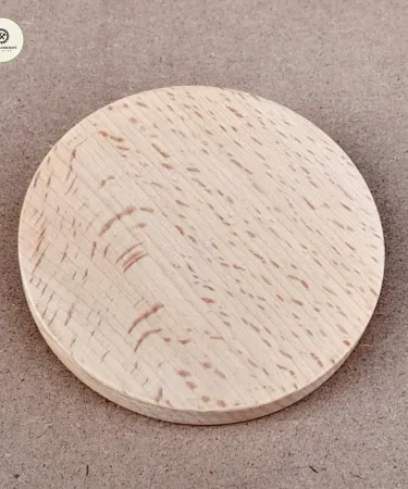 Premium Handcrafted Beechwood Drink Cover Lid with Natural Finish, 10cm Round Wooden Cup Lid and Glass Cover Plate, Khareedo Pakistan Product Image**