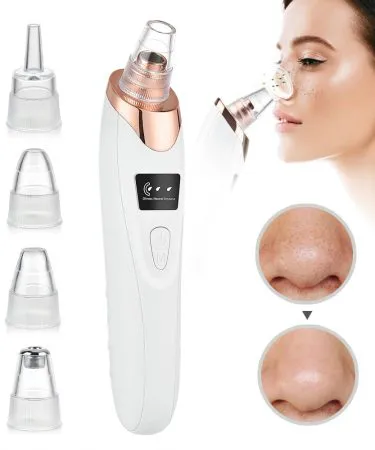 Blackhead Remover 5-in-1 – Pore Vacuum Cleanser showing sleek handheld device with suction head and LED display