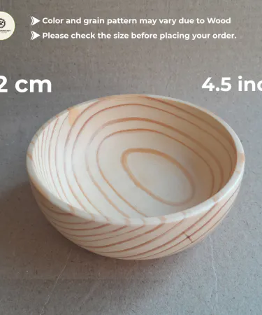 ** Buy Yellow Pan Wooden Bowl - Natural Handcrafted Serving Bowl | Khareedo Pakistan