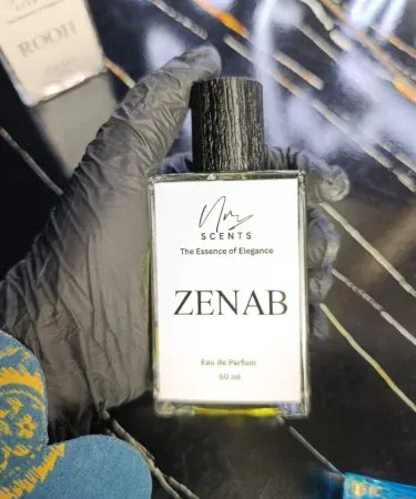 ZENAB by NR Scents 50ml perfume bottle, a luxurious and elegant fragrance for women, featuring a sophisticated design, ideal for a bold and confident statement, available with cash on delivery on Khareedo.