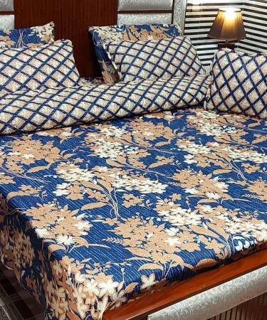 7‑piece quilted comforter set with king‑size bedsheet, luxury winter bedroom ensemble, premium cotton‑blend bedding