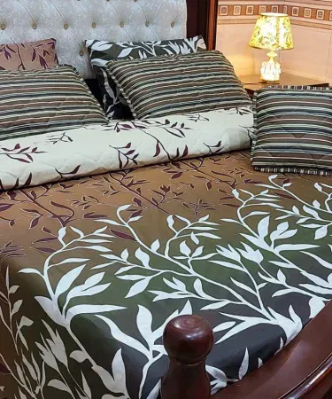 7-Piece Quilted Comforter Set with King-Size Bedsheet – Luxury Winter Bedding