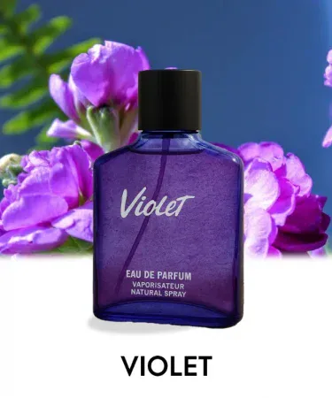 Violet – Eau De Parfum 100ML bottle with elegant packaging, premium floral fragrance, 100ml perfume, Khareedo Kharedo COD delivery