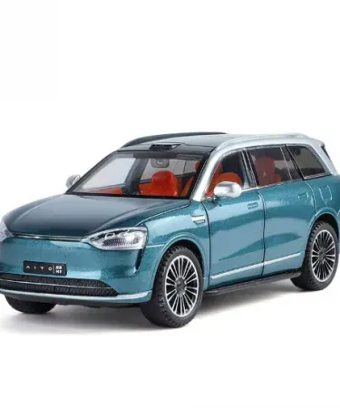 1:24 scale AITO M9 alloy SUV diecast model car with opening doors, functional headlights, sound effects and pull‑back action , imagecaption=Premium 2025 edition AITO M9 alloy SUV diecast collectible displayed in its glossy box ,